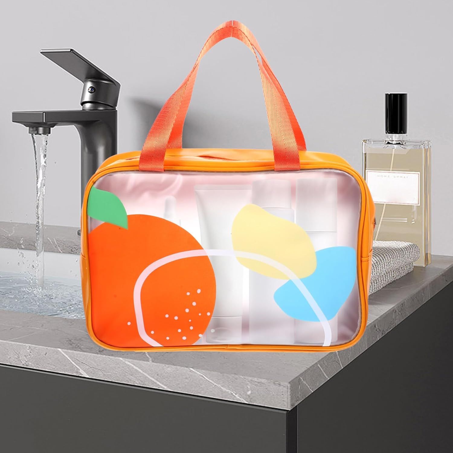 Fruit Theme Washbag - Medium Size-Orange