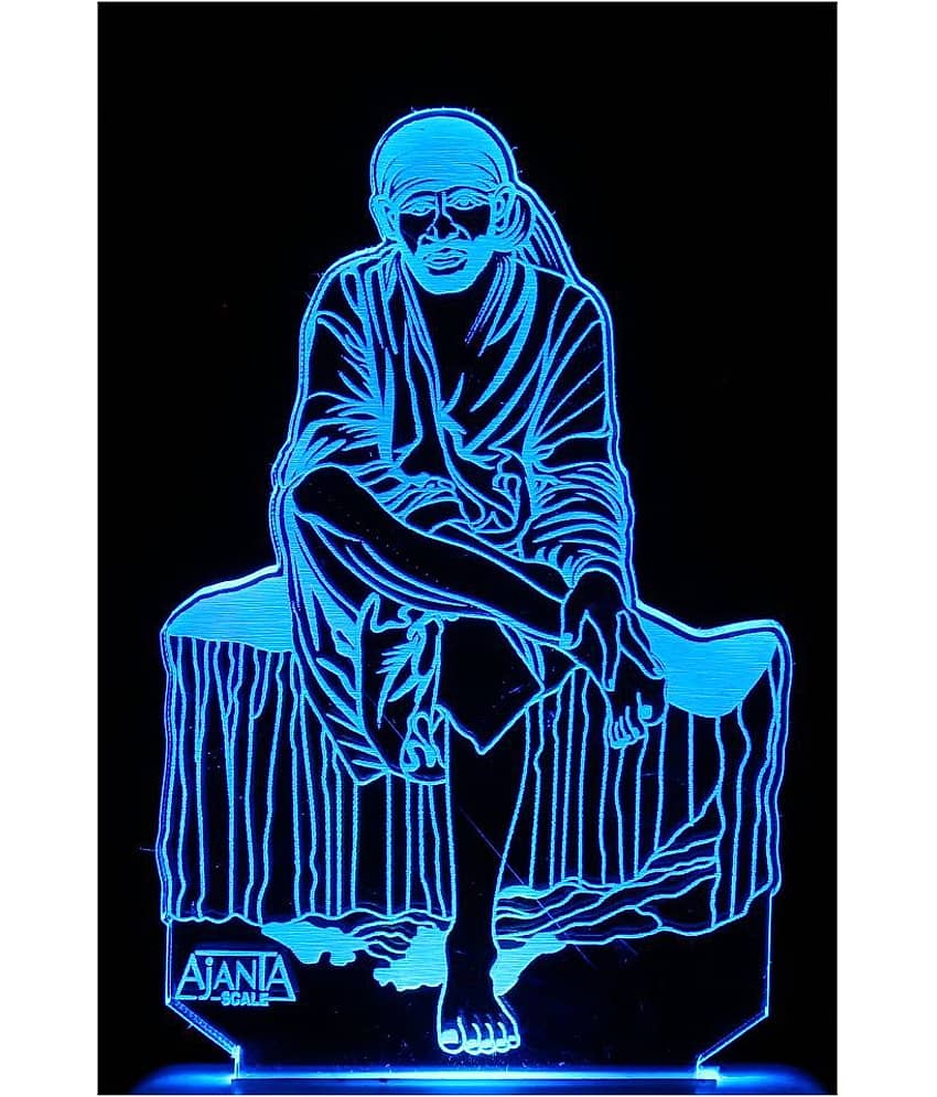 SUPER AJANTA 2049 Lord Saibaba 3D Night Lamp Multi - Pack of 1