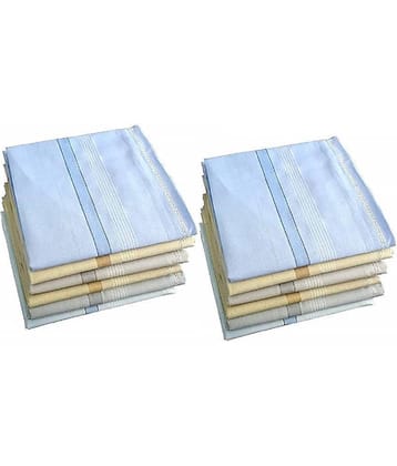 PENYAN - 100% Cotton Multi Men's Handkerchief ( Pack of 10 )