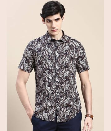 Showoff Cotton Blend Regular Fit Printed Half Sleeves Men's Casual Shirt - Navy Blue ( Pack of 1 )