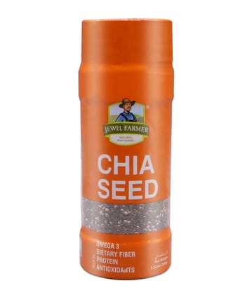 Jewel Farmer Black Chia Seeds Raw & Unroasted Superfood With Protein, Dietry Fiber & Omega 3, 100G