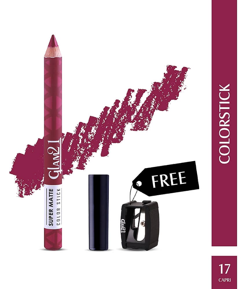Glam21 Super Matte Colorstick Lip Crayon Smooth Matte Finish Long Lasting 3.5g Capri17