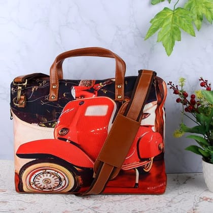 Vintage Vogue Laptop Bag Red