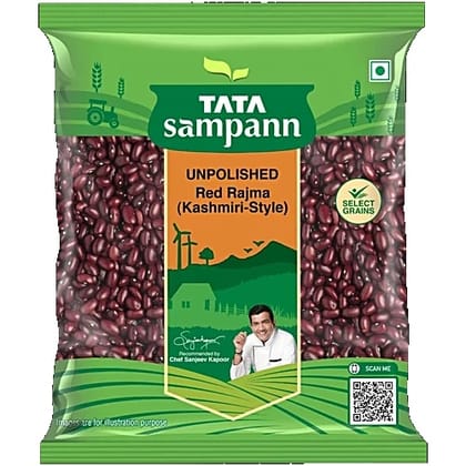 Tata Sampann Unpolished Red Rajma (Kashmiri-Style), Select Grains, 500 g