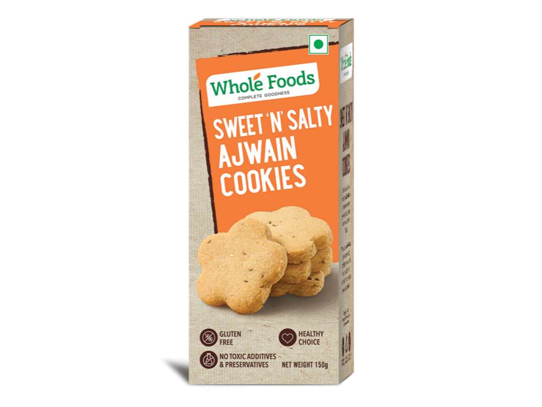 Whole Foods Gluten Free | Sweet 'N' Salt Ajwain | Eggless Cookies | 150G