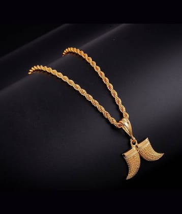 MGSV Gold Plated Brass Chain with Pendant ( Pack of 1 )