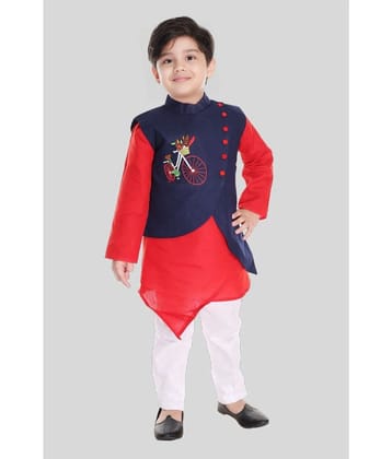 s muktar garments Navy Cotton Blend Boys ( Pack of 1 ) - None