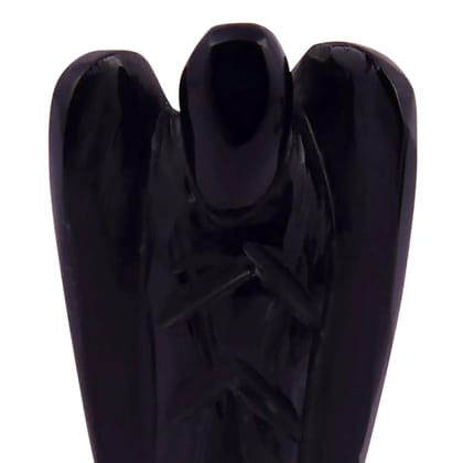 Blak Obsidian Angel | Handcarved Statues Figurines Stone of Good Luck - Reiki, Healing Crystal for Physical, Emotional & Spiritual Imbalance | Positive Vibes Energy(KI_70)  by Krishna Impex