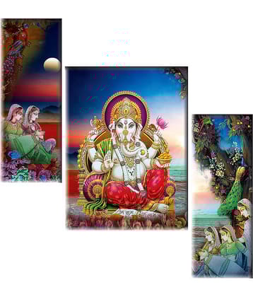 Saf Ganesha modern art MDF Painting Without Frame
