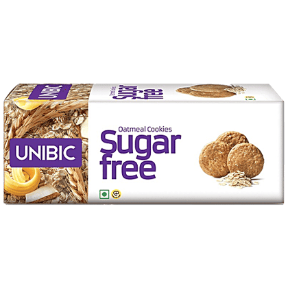 UNIBIC Sugar Free Oatmeal Cookies, 75 g Carton