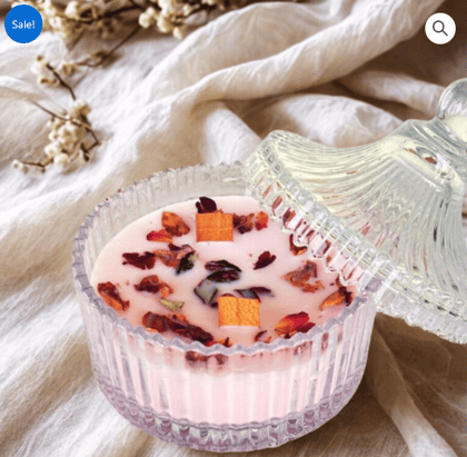 Rose Reverie Crystal Jar Candle 200 ML