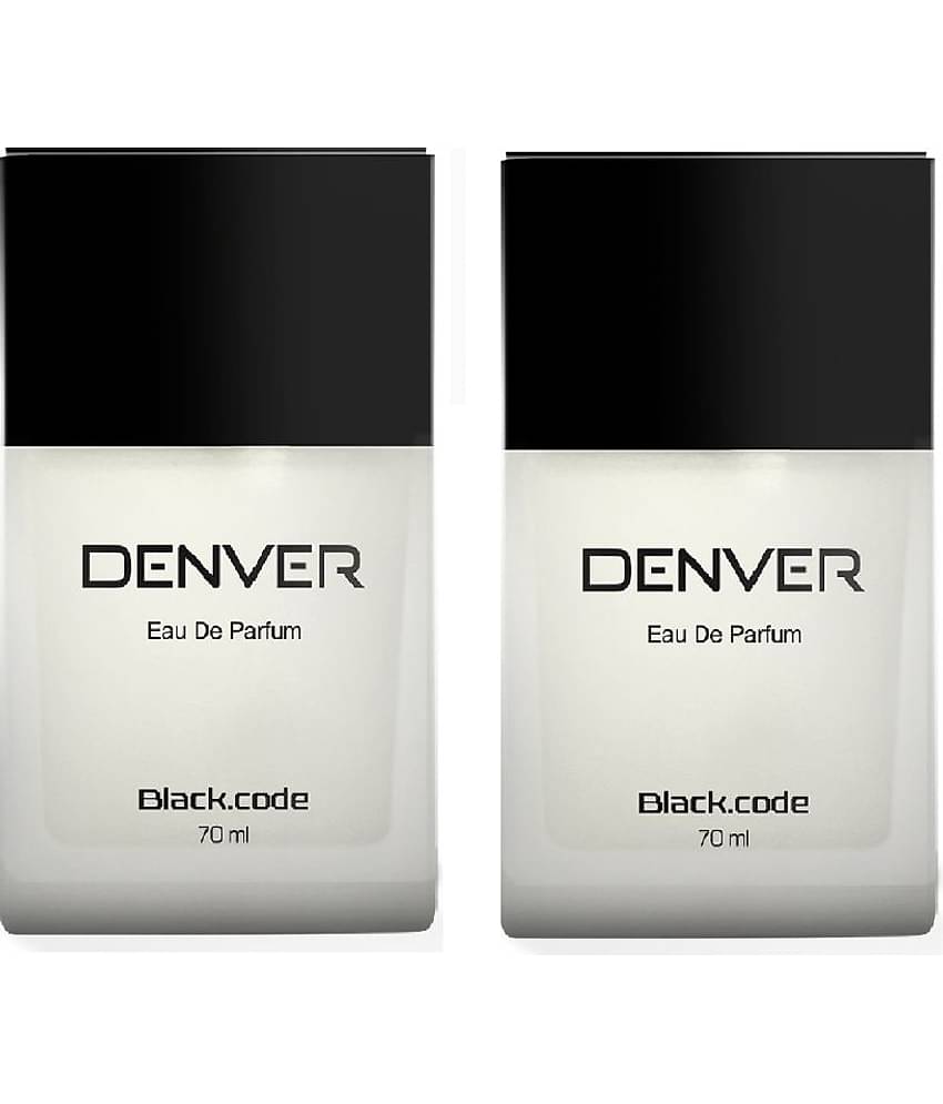 DENVER Black Code Perfume Premium & Long Lasting Eau de Parfum - For Men 70 ml (Pack of 2)