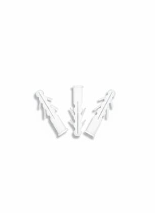 Plastic Wall Plugs/Nylon Sleeves/Raw Plug/Nylon Plugs/Nylon Wall Plugs/Screw Sleeve/Gitti set of 100 Pcs/ 35 x 8 mm, White Plastic Wall Plugs/Nylon Sleeves/Raw Plug/Nylon Plugs/Nylon Wall Plugs/Screw Sleeve/Gitti set of 100 Pcs/ 35 x 8 mm, White