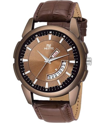 Hemt Brown Leather Analog Men's Watch