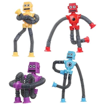 Telescopic Suction Cup Toy Pop Tubes Fidget Toys Shape( ROBOT)-1