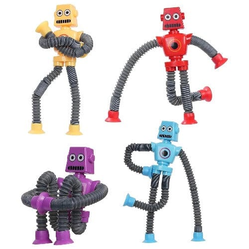 Telescopic Suction Cup Toy Pop Tubes Fidget Toys Shape( ROBOT)-1