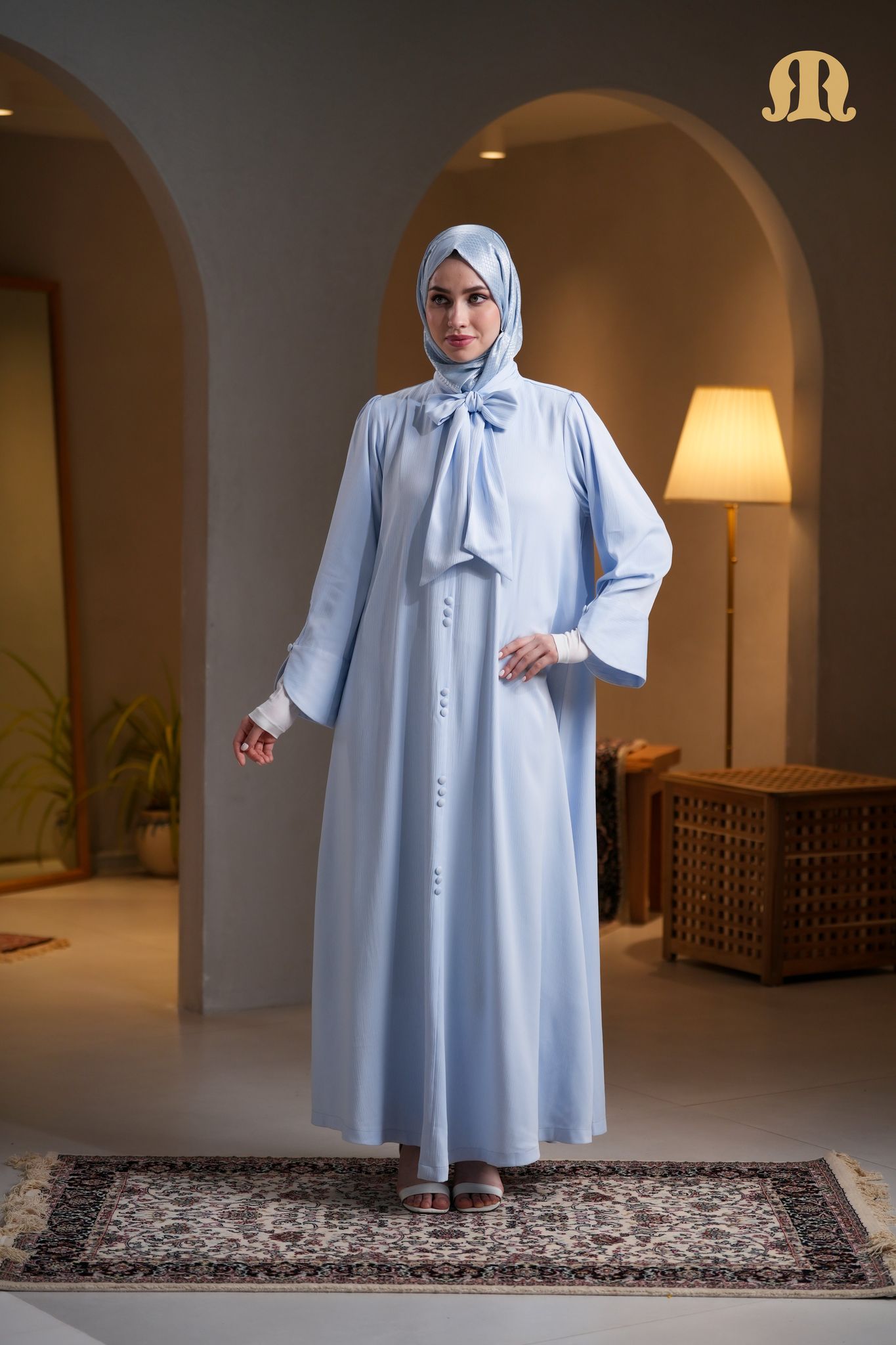 Casablanca Abaya Sky Blue-S