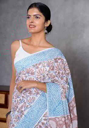 Jaipur Hand Block Print Saree