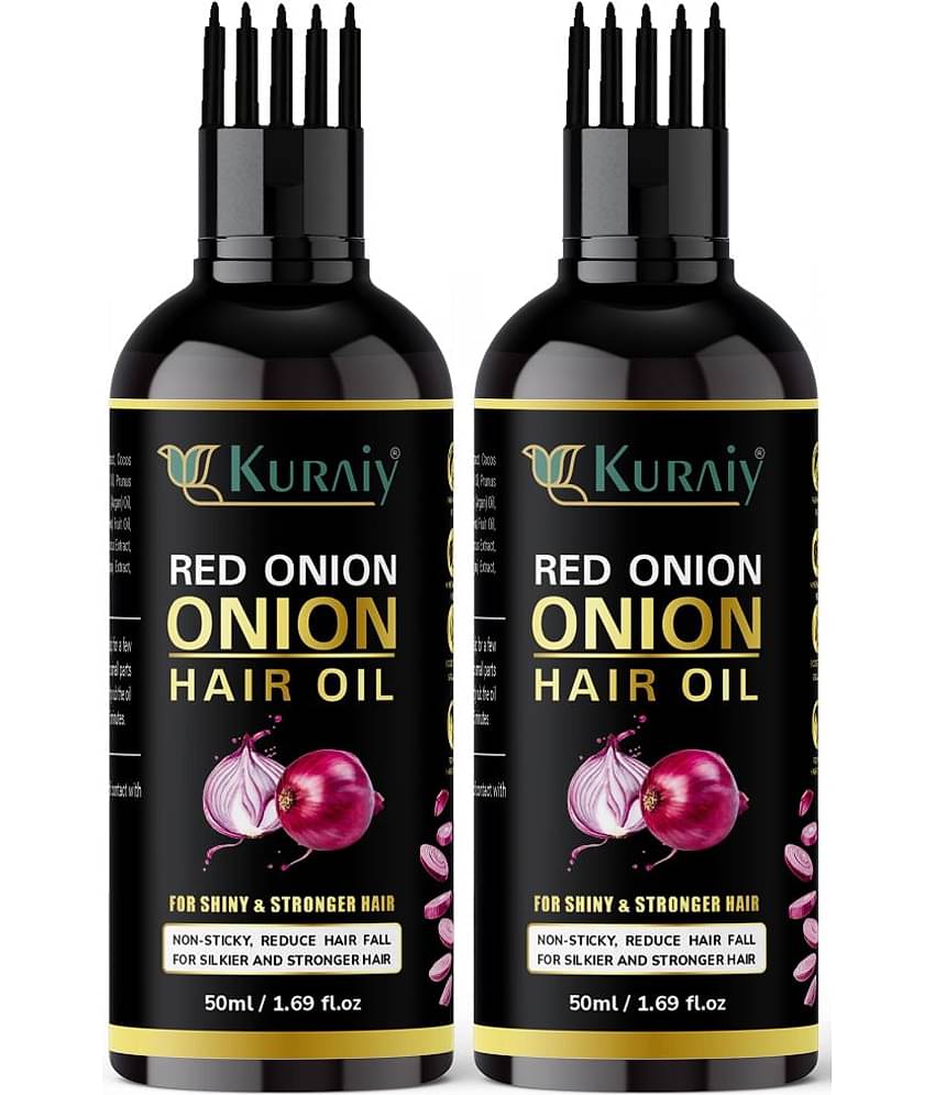 KURAIY ONION All Type of Hair Problem Herbal Anti Dandruff Hair Oil 50 ML Hair Oil PACK OF 2