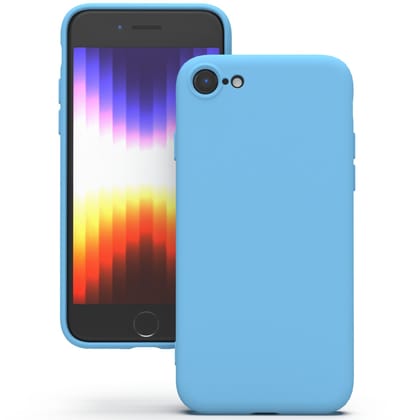 YATWIN Silicone Back Case for iPhone SE 2020/2022, iPhone 7/8, Soft-Touch Phone Back Cover for Apple iPhone SE 2nd 3rd Generation - Sky Blue YATWIN Silicone Back Case for iPhone SE 2020/2022, iPhone 7/8, Soft-Touch Phone Back Cover for Apple iPhone SE 2n