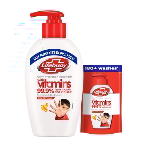 Lifebuoy Hand Wash Total 10 Active Natural Germ Protection 190ml