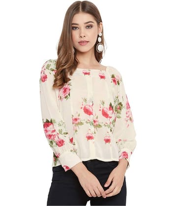 Purys Women's Polyester Regular Top ( Off White )