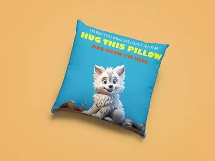 Arni Arts Decorative Cat Hug This Cushion Cover 12x12 Inch