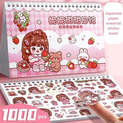 1000 Pcs Japanese Paper Die-Cut Sticker Book