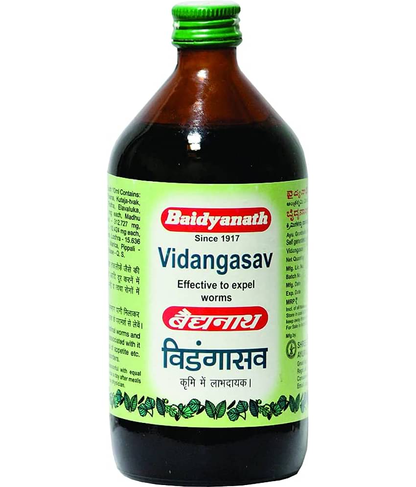 Baidyanath Vidangasava Effective To Expel Worms Liquid 450 Ml Pack of 2