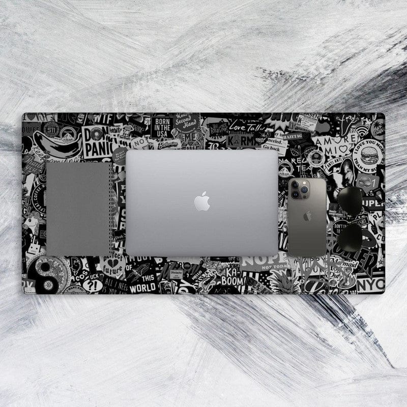 Black Graffiti Tech Mat