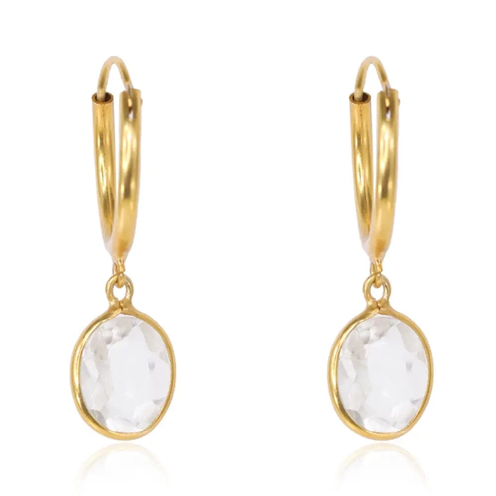Silver 92.5 Polki Earring-Gold