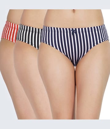 Ladyland Pack of 3 Cotton Briefs For Women ( Multicolor )
