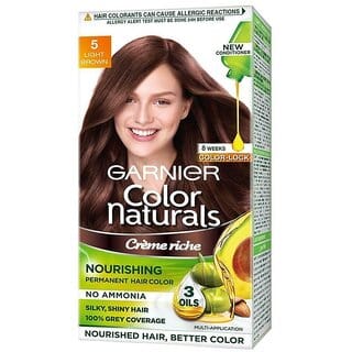 Garnier Color Naturals Cream Light Brown 5 Hair Color - 70ml+60g