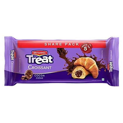 Britannia Treat Croissant - Cocoa Creme, 45 g (Pack of 5) - 45 gm - 45 gm - One unit