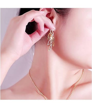 YOUBELLA Golden Drop Earrings ( Pack of 1 )