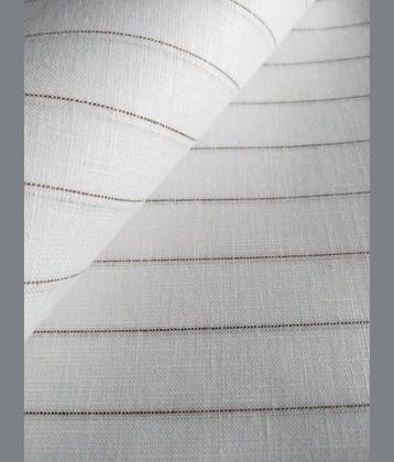 Makhanchor White Linen Blended Unstitched Shirt pc Single