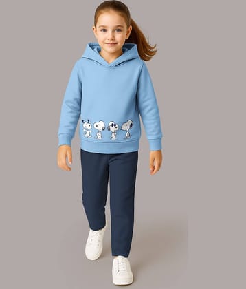 HELLCAT Pack of 1 Girls Cotton Blend Sweatshirt & Joggers ( Brown )