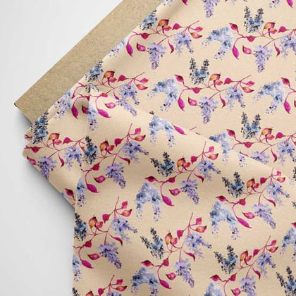 Lilacs purple and peach-Cotton