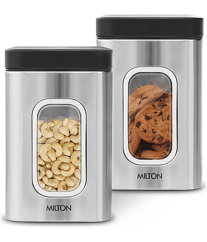 STEEL CLEAR SQUARE JAR 1000 - 2 PCS SET