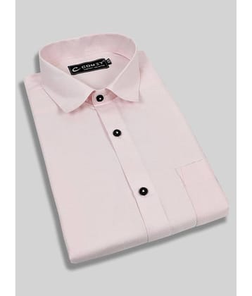 Comey Cotton Blend Regular Fit Solids Full Sleeves Men's Casual Shirt - White ( Pack of 1 )