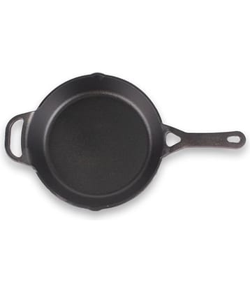 The Indus Valley - Long handle skillet Cast Iron No Coating Fry Pan 1800 ml ( Pack of 1 )