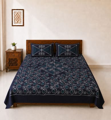 Handcrafted Batik Cotton Double Bed Bedsheet