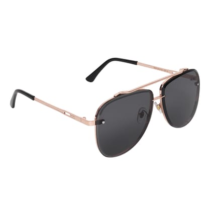 Dervin UV Protected Driving Pilot Metal Body Aviator Sunglasses for Men and Women-Gold Black