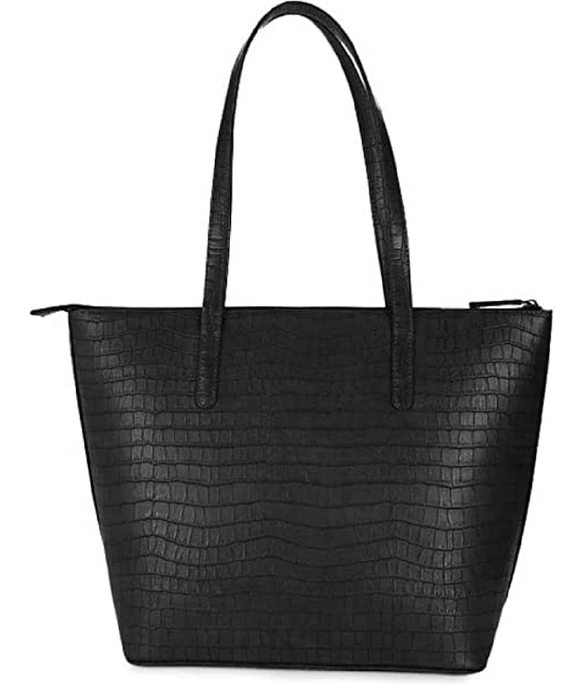 Lychee Bags Handheld PU Set of 1 ( Black )