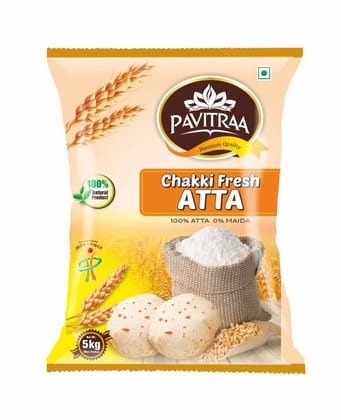 Pavitra Chakki Fresh Atta 10 KG Pack of 5