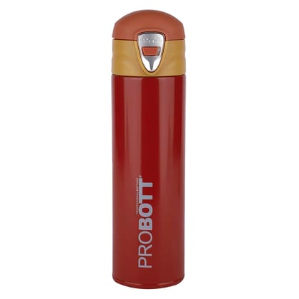 PROBOTT Thermosteel Swift Vacuum Flask Cap Bottle (Colour - RED) by Total Sporting And Fitness Solutions Pvt Ltd