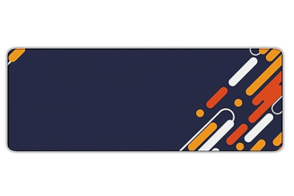 Lapster Abstract desk mat (800 mm x 300 mm x 2 mm) mouse pad gaming | mouse mat | Curated Stitched Edges| Non-Slip Rubber Base|keyboard and mouse pad for Home & Office(Navy blue)