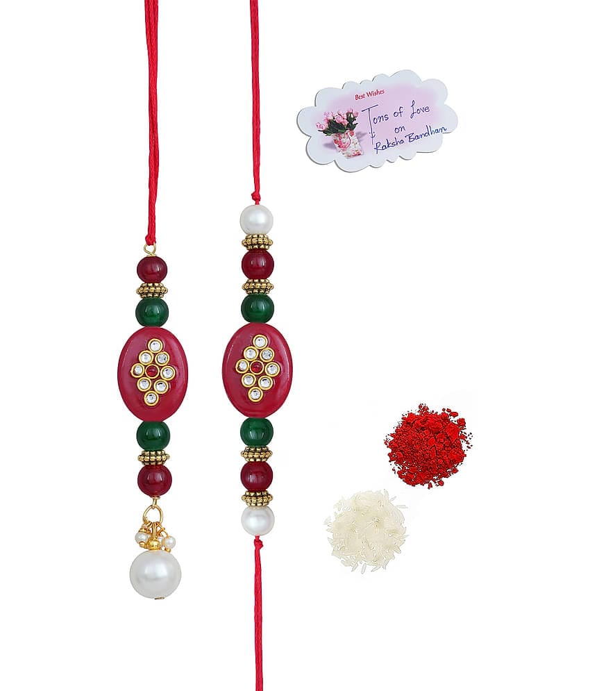 JFL - Jewellery For Less - Red Rakhi ( Pack of 2 )