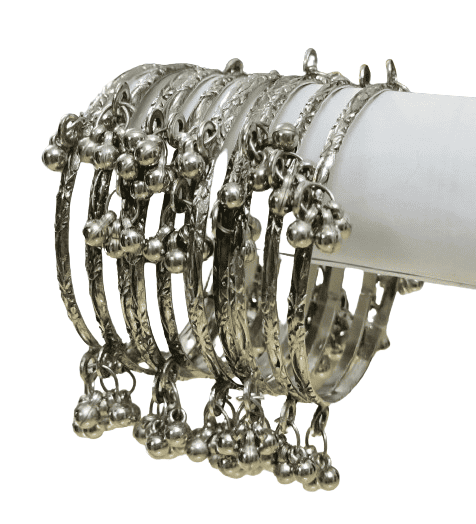 MRS RIGHT ALLOY GHUNGHRU BANGLES SET FOR WOMEN AND GIRLS