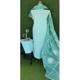 Applique Cotton Suit 3 Piece Set Fabrics